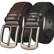 2 Pice black and Brown Combo Belt For Men image
