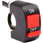 2 Piece Universal Motorcycle Handlebar Flashing Switch Moto Light Switch On Off Button Atv Bike Dc12v/10a Black Two Core Wire image