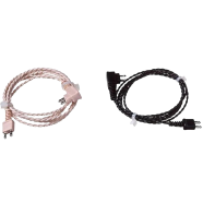 2 Pin Universal Black/Beige Adapter Cable Hearing Aid Receiver for Pocket Wire Standard Power Cord image