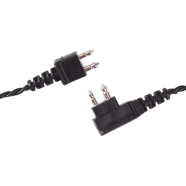 2 Pin Universal Black/Beige Adapter Cable Hearing Aid Receiver For Pocket Wire Standard Power Cord image