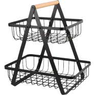 2 Tier Countertop Fruit Basket,Portable Fruit Bowle Basker for Kitchen Organizer Storage icon