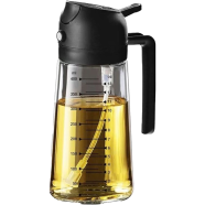 2 in 1 Glass Oil Dispenser Vinegar Sprayer Kitchen Cruet Measurement Handle 400 ml icon