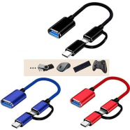 2 in 1 Type-C Micro USB to 3.0 Interface OTG Adapter Cable image