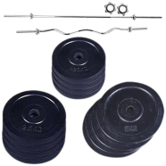 35 Kg Black Weight Plate Set Combo - Home Gym Combo image