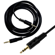 3.5mm Jack Male Splitter Audio Stereo Cable Black image