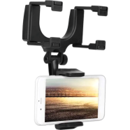 360 Degree Rearview Mirror Car Phone Holder image