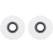 360° Spin Mop Head Refill - Absorbent Microfiber Replacement for Easy Floor Cleaning (1 Pair) image