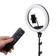 36CM Remote and Touch LED Soft Ring Light with tripod stand for Photography Makeup YouTube Video Shooting Selfie image
