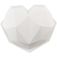 3D Geometric Heart Silicone Mold – For Cake, Chocolate, Mousse and Desserts image