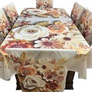 3D Print Premium Dining Table Cloth and Chair Cover Set 7 in 1 image
