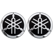 3D Yamaha Motorcycle Logo Tank Decal Emblem Self-Adhesive - 2 Pcs image