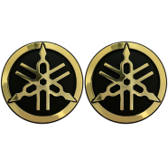 3D Yamaha Motorcycle Logo Tank Decal Emblem Self-Adhesive - 2 Pcs image