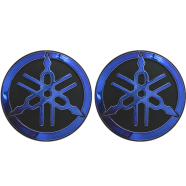 3D Yamaha Motorcycle Logo Tank Decal Emblem Self-Adhesive - 2 Pcs image