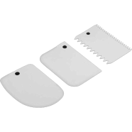 3Pc Set Cream Dough Scrapers for Cake Decorating image