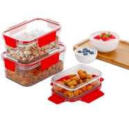 3 Pcs Bpa Free Plastic Food Container Set image