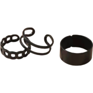 3 Pcs Finger Rings Set for Women / Girls /Couple Rings Black image