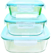 3 Pcs Oven Proof Glass Food Container Set BS007 image