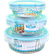 3 Pcs Oven Proof Glass Food Container Set RH0380 image