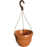 3 Pcs Plastic 7 inch Round hanging Planter tob
