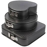 3 Piece Multi Shape Cake Mold Set - Black icon