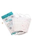 Stay Safe Face Mask - White - (10 Pcs Poly) Pink Star and Moon Design
