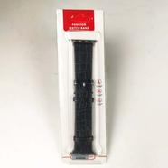 49mm Leather Strap For Smartwatch – Black Color image