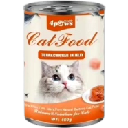 4Paws Cat Can Food - Tuna and Chicken Meat in Jelly For All Age Cats 375g | Cat Wet Food image
