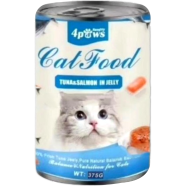 4Paws Cat Can Food - Tuna and Salmon Meat in Jelly For All Age Cats 375g | Cat Wet Food image