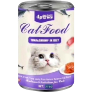 4Paws Cat Can Food - Tuna and Shrimp Meat in Jelly For All Age Cats 375g | Cat Wet Food image