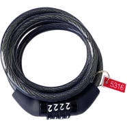 4 Digit Multifunctional Combination Keyless Password Anti-Theft Bicycle Shock Vibration Bike Security Cycling Lock Multicolor image