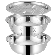 4 In 1 Stainless Steel Drain Basket Vegetable Cutter image