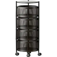 4 Layer Round Shape Kitchen Rack image