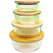 4 Pcs Oven Proof Glass Food Container Set BS001 image