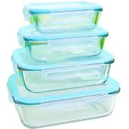 4 Pcs Oven Proof Glass Food Container Set BS006 image