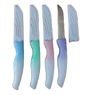 4-Piece Kitchen Knife Set with Plastic Handles – Multicolor, Durable image