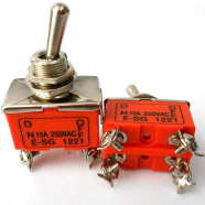 Toggle ON-OFF Switch 4-Pin DPDT DC Moto Reverse Switch image