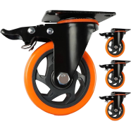 4 Pis Set 3 Inch Wheels Universal Swivel Caster Wheel For Trolley Furniture Rotating Wheels image
