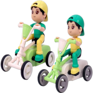 4 Wheels Tricycle Toys Pull Back Car for Kids image