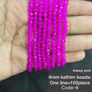 4mm Faceted Kathim Glass Beads 100 Pcs For Crafting icon