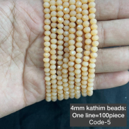 4mm Faceted Kathim Glass Beads 100 Pcs For Crafting image