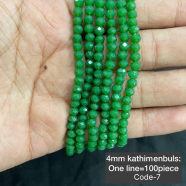 4mm Faceted Kathim Glass Beads 100 Pcs For Crafting image