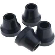 5/8 inch (16mm) Soft Replacement Rubber Tip for Walking Stick - Crutch Stability and Support - 4 Pcs image