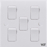 VGTEC 5 Gang 1 Way Switch (Classic Series) image