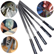 5 Pcs Set Needle Files For Jewelers Wood Carving Craft Tool Metal Glass Stone Polishing Diy Tool Sets - Multimeter image