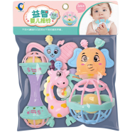 6Pcs Set Premium Children's Teether Early Education Training Set Toy For Baby Hand Teether With Jhunjhuni CN image