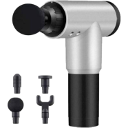 6 Adjustable Speed Massage Physiotherapy Handheld Portable and Rechargeable Full Body Vibration Device for Pain Relieve with 4 Massage Head (Multicolor) image