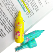 6 Color Highlighter Cute Drift Bottle Sequin Marker for Students and for Office image