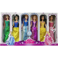 6 pcs Barbie Princess Doll set with Beautiful princess dress 30 cm doll -233149935