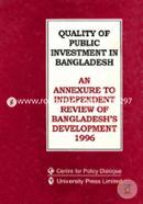 Quality of Public Investment in Bangaldesh: An Annexure to Independent Review of Bangaldesh's Development 1996 image