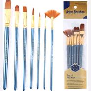 Paint Brush Set and 1 Pcs Artist Color Round Palette- 7 Pcs 